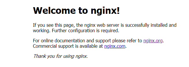 Nginx欢迎界面
